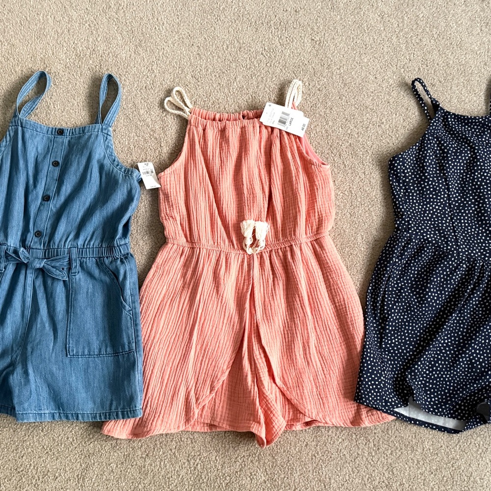 Girls Bundle of  Rompers ( Size 10/12) NEW